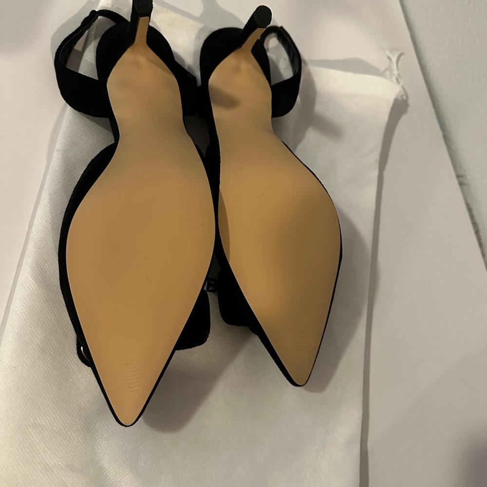 Manolo Blahnik Black Suede Slingback Pumps – Size 37 (Approx. US 7) - Picture 8 of 15